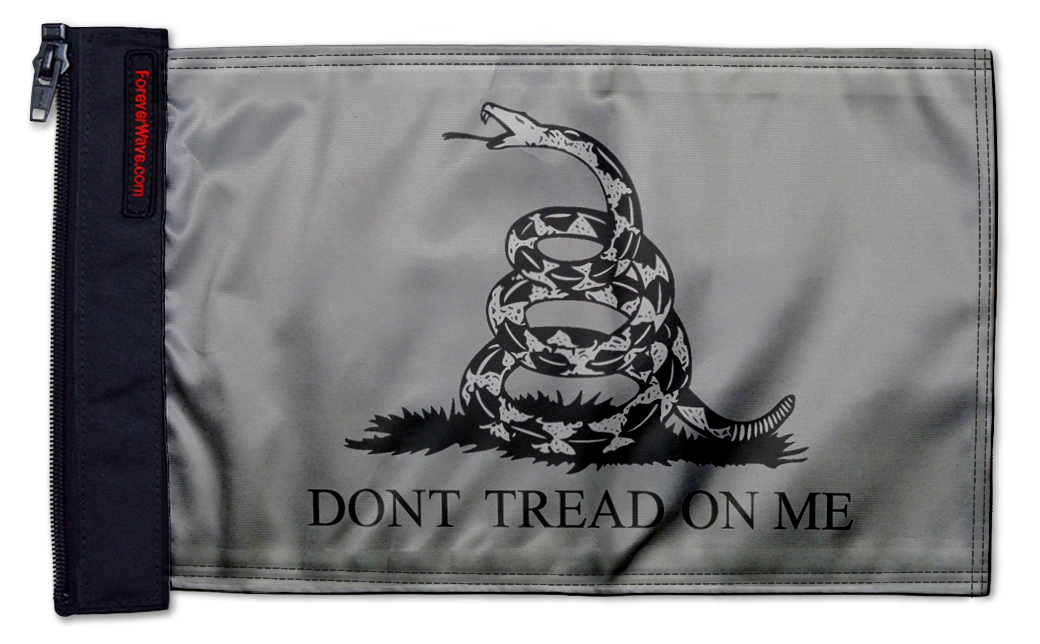 Gadsden Subdued 12"x18" Forever Wave Flag for Jeep Wrangler TJ 1996-2006