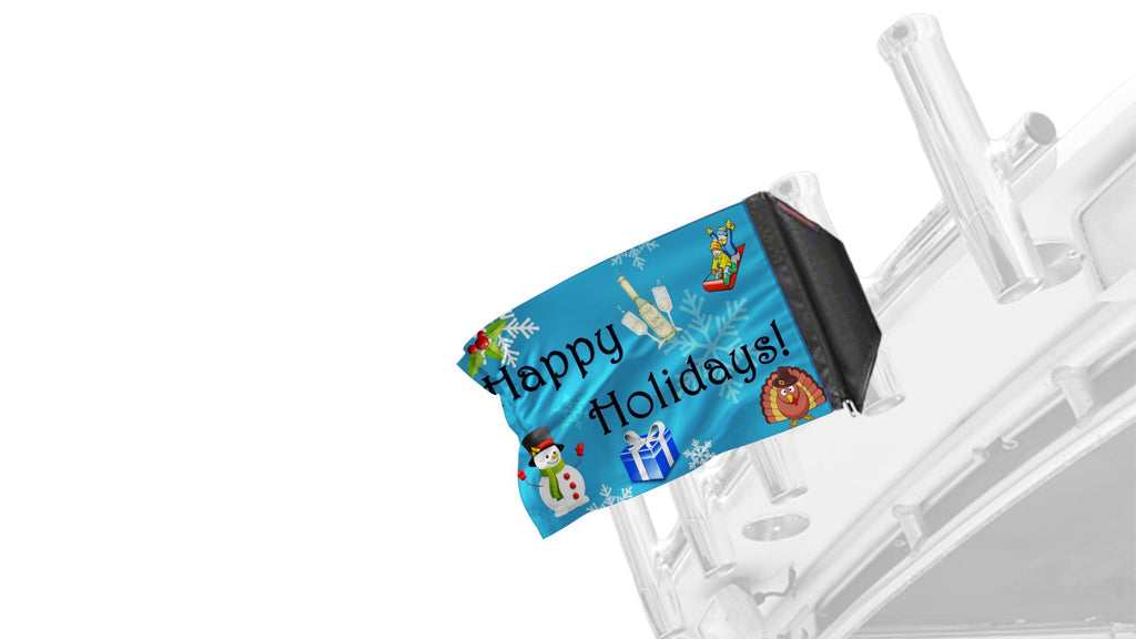 Happy Holidays 12"x18" Forever Wave Flag for Boats