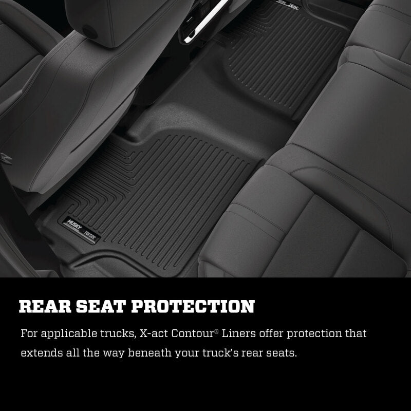 Husky Liners 2024+ Chevy Traverse / 2024+ GM Acadia X-Act Contour Rear Seat Floor Liners - Black