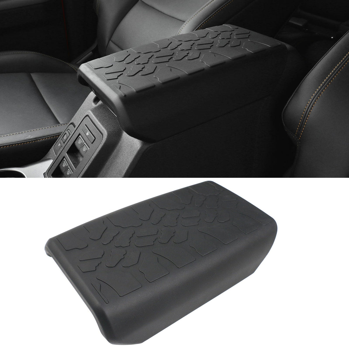 2021-2025 Ford Bronco 2/4 Door Black TPE Center Console Armrest Cover