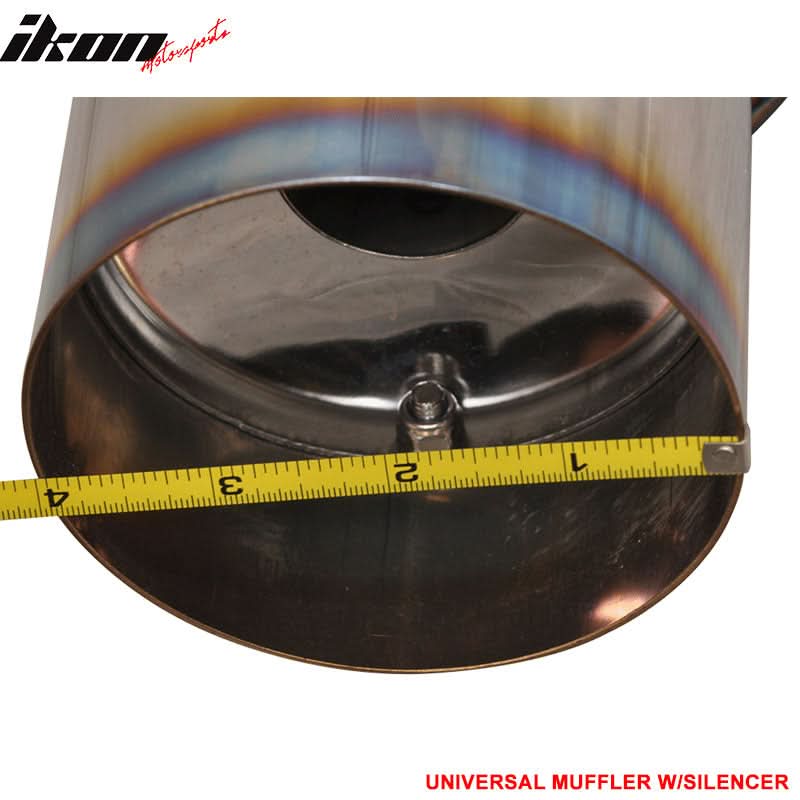 Chrysler Lebaron N1 Style 4 Inch Sus304 Muffler Stainless Steel