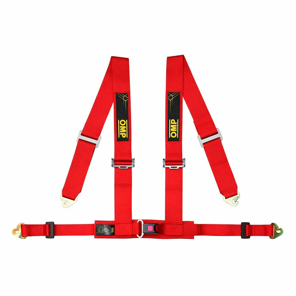 OMP 4 POINTS ECE HARNESS - RACING 4M ECE 2208 RED