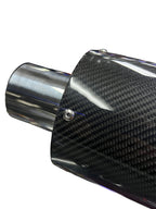 SPDZ1 Carbon Series Performance Muffler – 3” Inlet / 4.5” Burnt Tip (No-Weld Design)