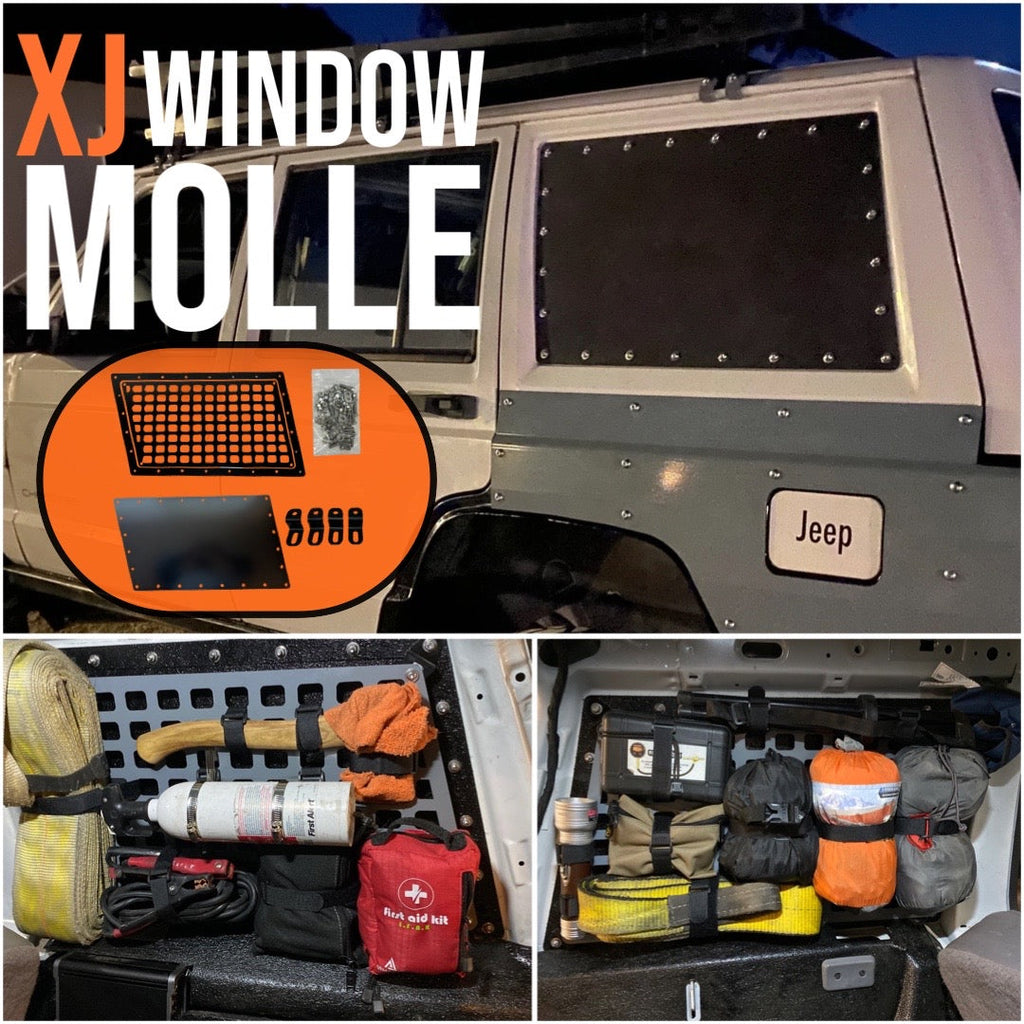 1984-2001 Jeep Cherokee XJ Molle Panel Rear Window Replacement Kit By Gatekeeper Off-Road