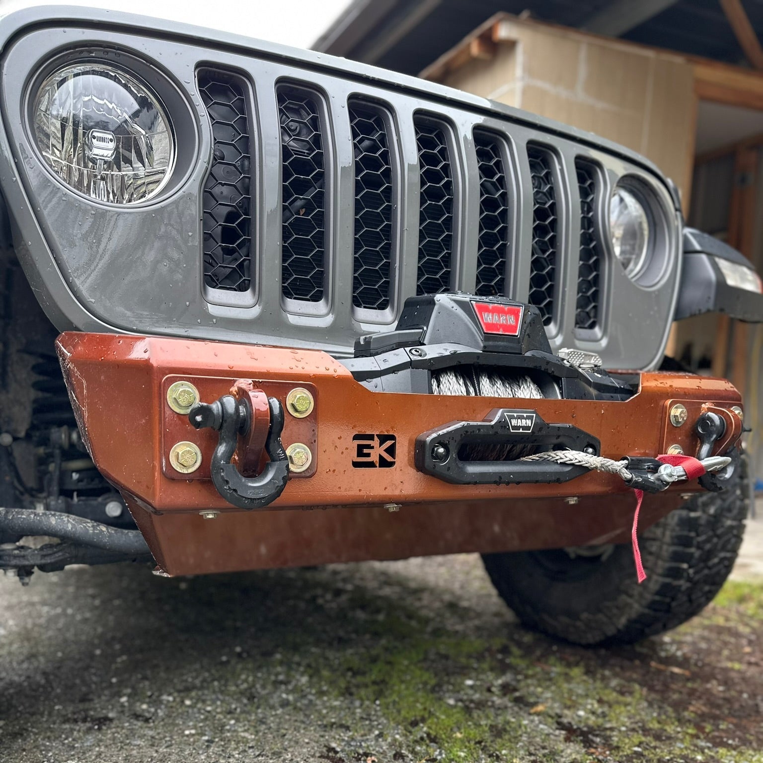 Gauntlet Front Bumper w/Winch Plate for Jeep JL/JT  (2018-2024) By Gatekeeper Off-Road