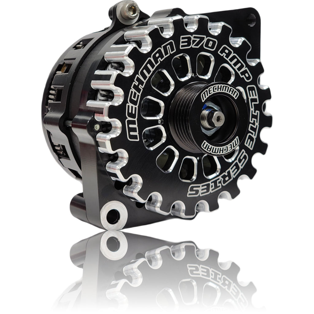 Mechman 370 Amp Alternator for Camaro / Impala / Caprice 1994 - 1996 5.7L (LT1) 3.8L - Black Billet finish