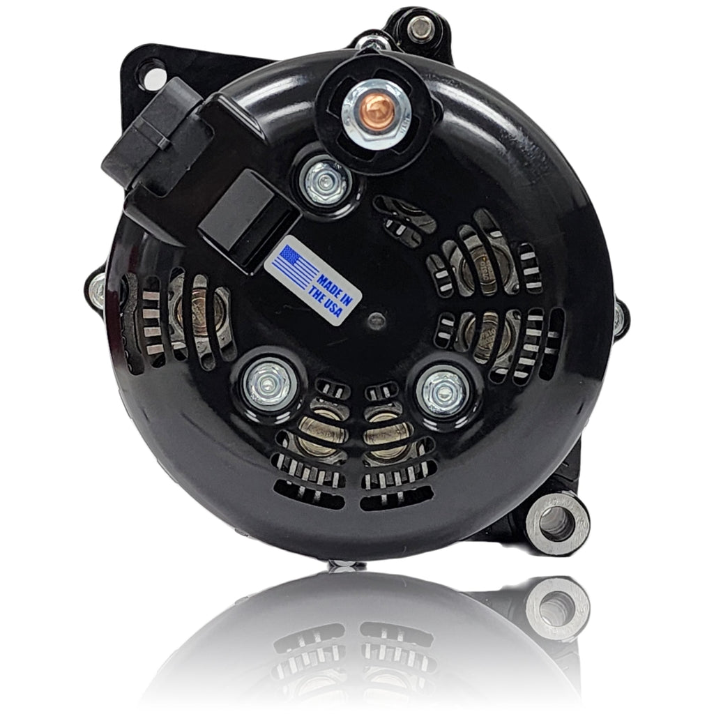 Mechman 370 Amp Alternator for Camaro / Impala / Caprice 1994 - 1996 5.7L (LT1) 3.8L - Black Billet finish