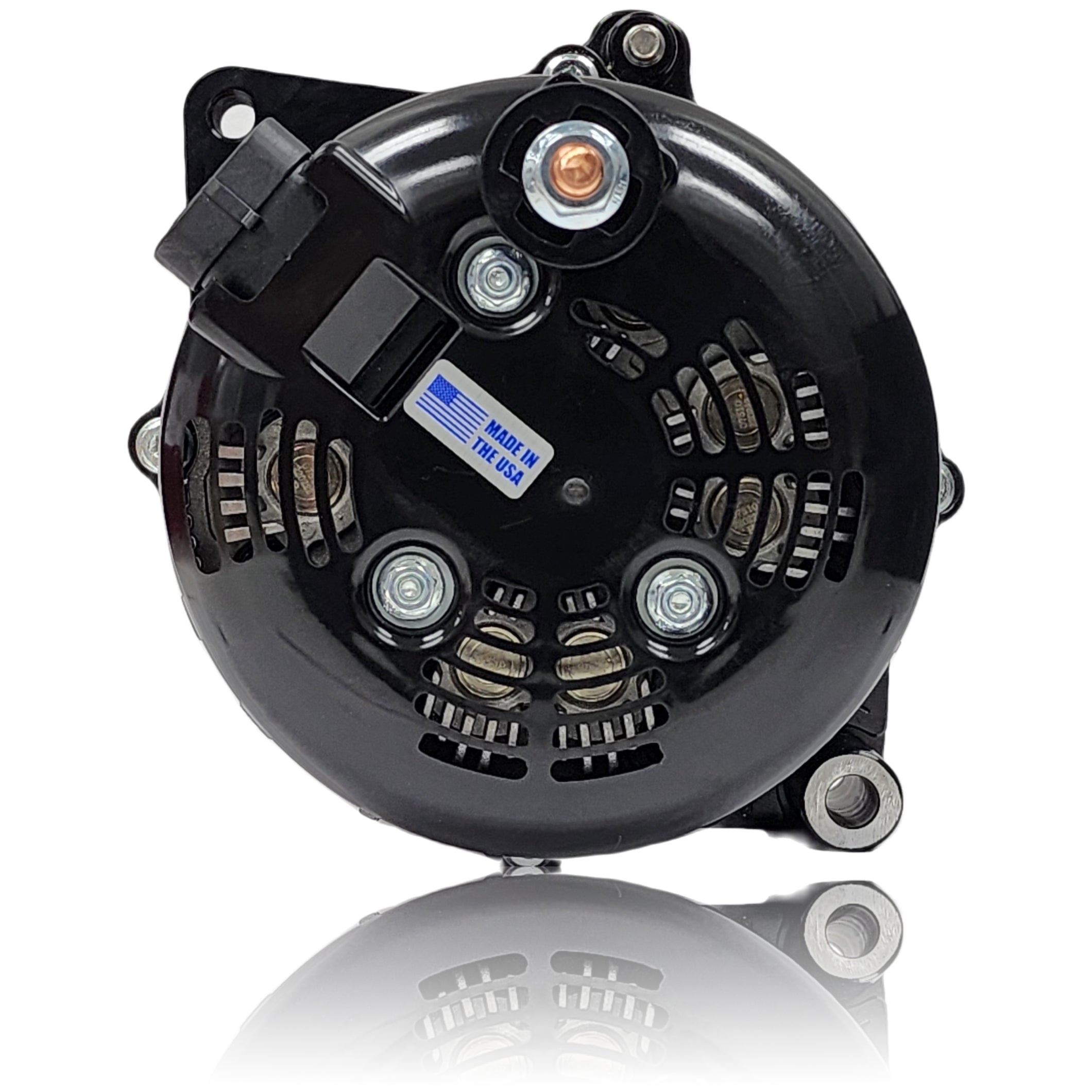 Mechman 370 Amp Alternator for Camaro / Impala / Caprice 1994 - 1996 5.7L (LT1) 3.8L - Black Billet finish