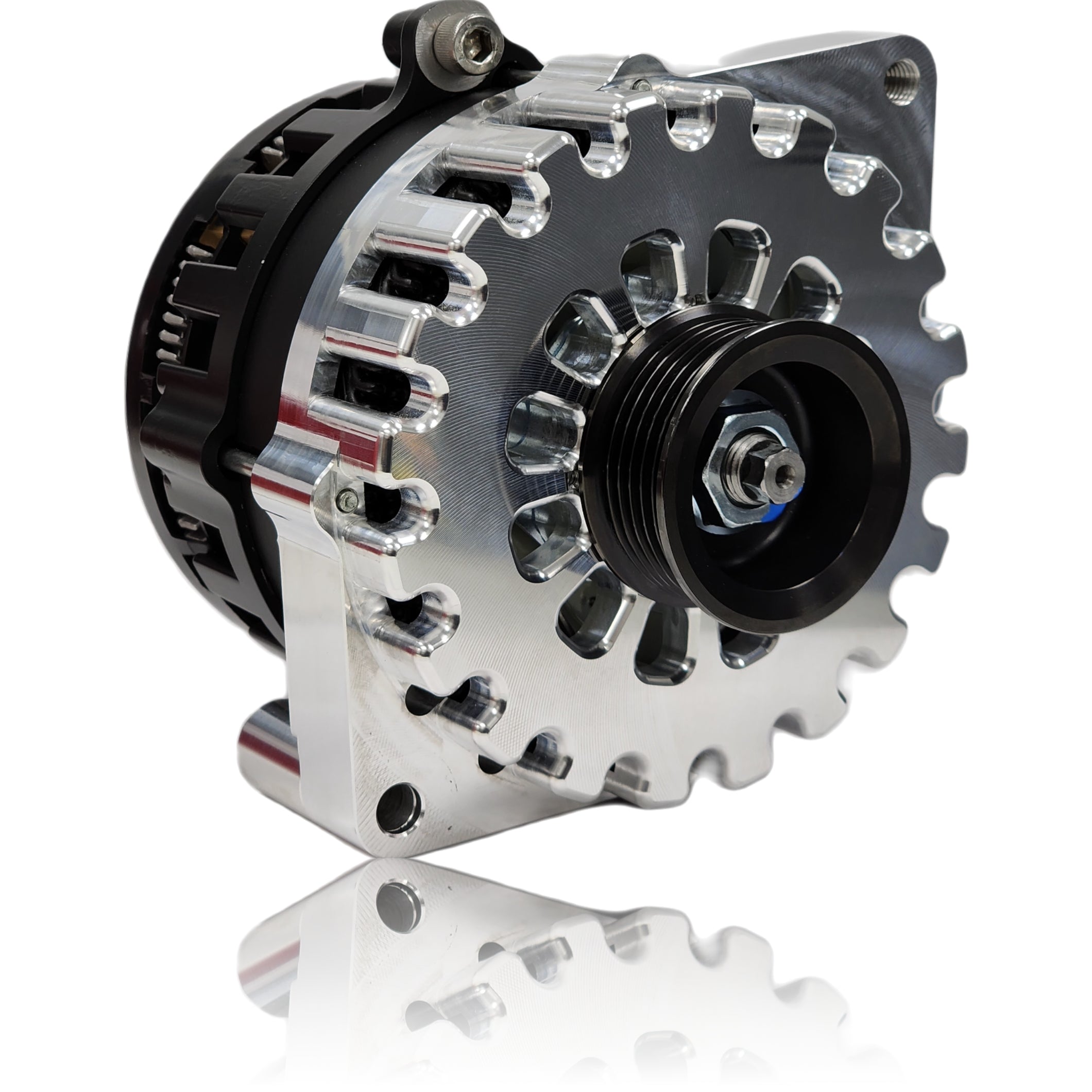 Mechman 250 Amp Alternator for Camaro / Impala / Caprice 1994 - 1996 5.7L (LT1) 3.8L - Machined Billet finish