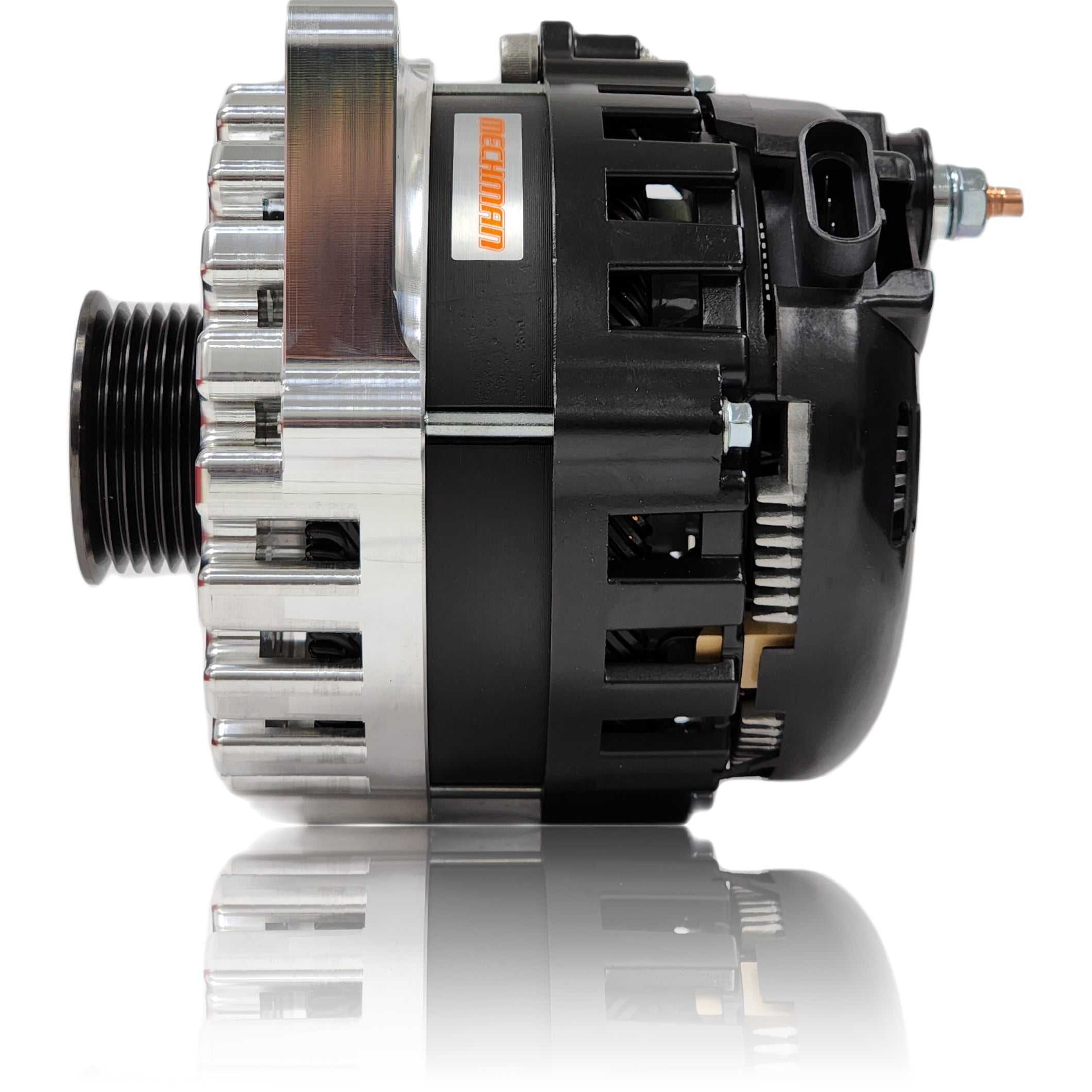 Mechman 250 Amp Alternator for Camaro / Impala / Caprice 1994 - 1996 5.7L (LT1) 3.8L - Machined Billet finish