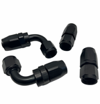 Pro Series Baffled 10AN Oil Catch Can Hose Kit and Fittings Universal AN10 Black - Bull Boost Performance
