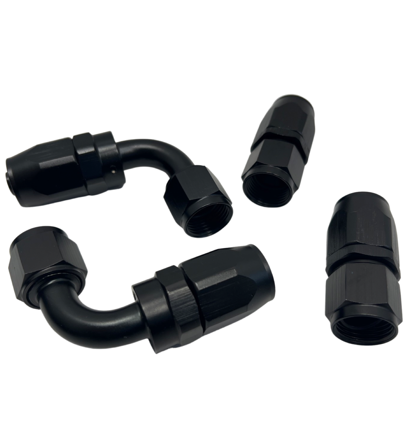 Pro Series Baffled 10AN Oil Catch Can Hose Kit and Fittings Universal AN10 Black - Bull Boost Performance