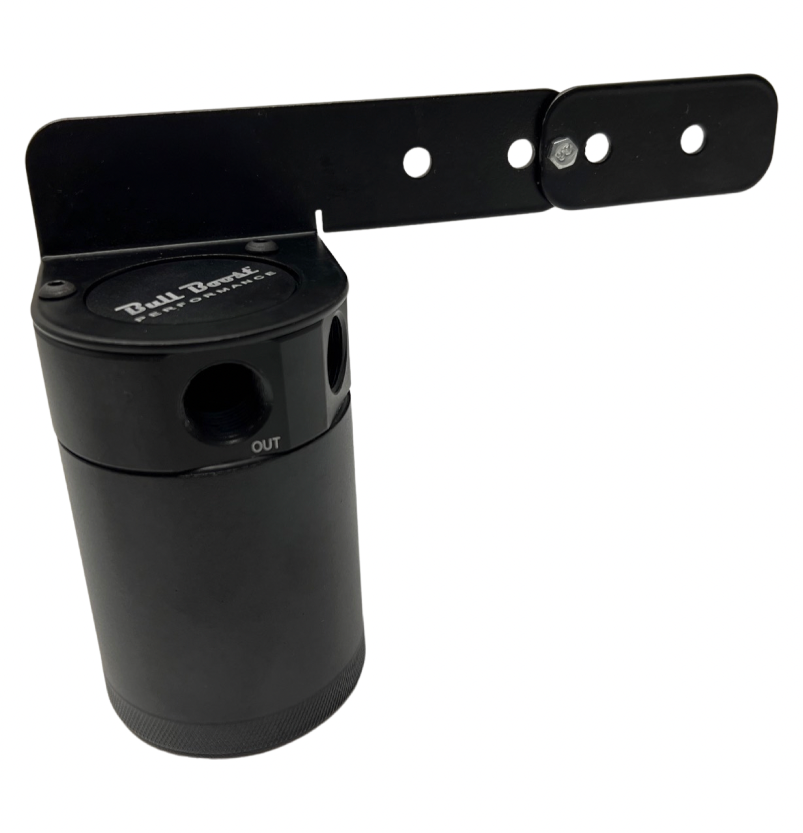 Universal Performance Oil Catch Can 2 Port -8AN + Adjustable Mounting Bracket Kit Turbo V2 - Bull Boost Performance