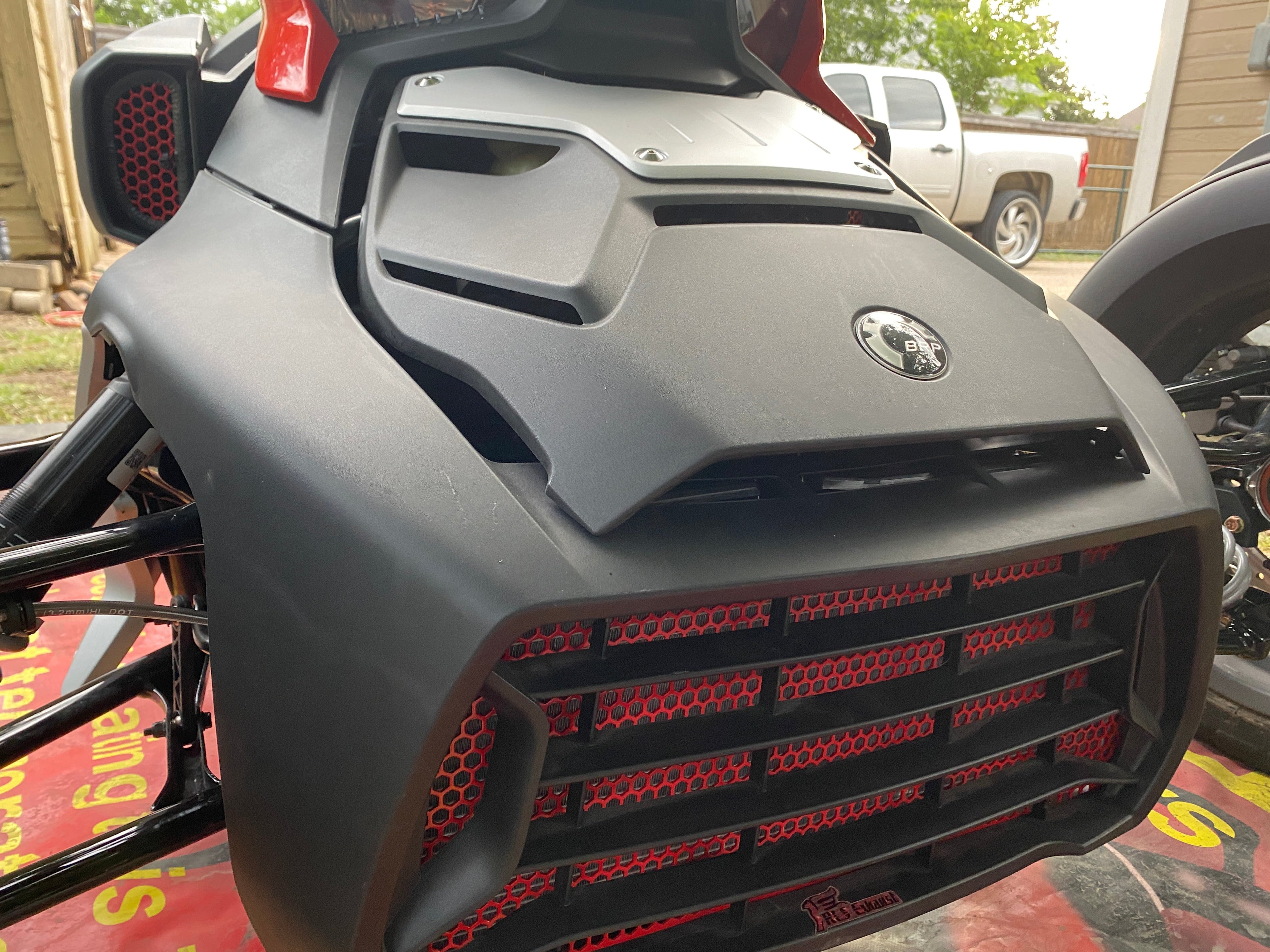 Can am Ryker Aluminum Honeycomb Radiator grill by RLS Exhaust