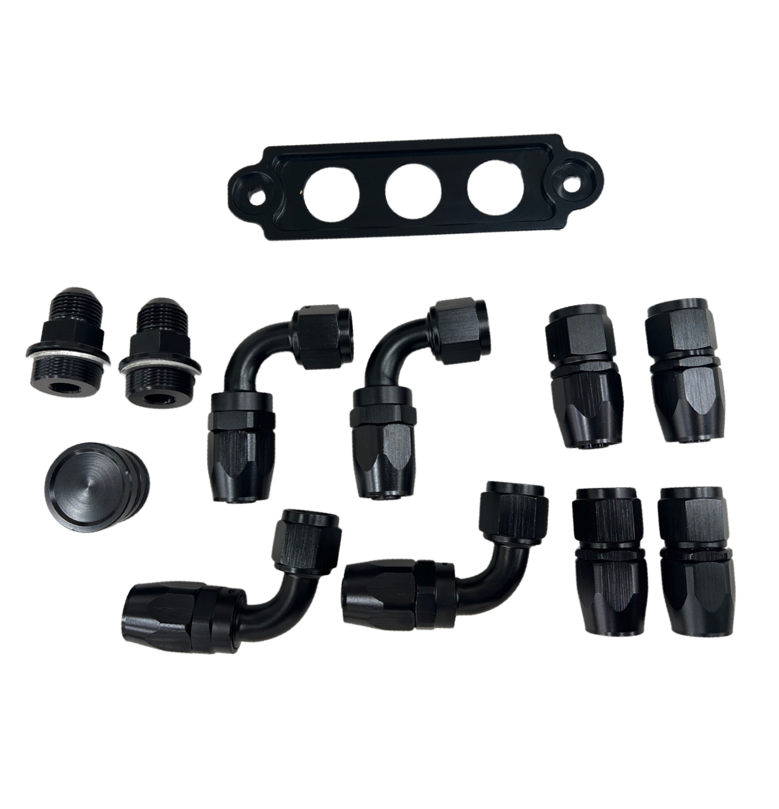 Pro Series Oil Catch Can For Honda Civic Acura Integra 4 Port -10AN With Hoses - Bull Boost Performance