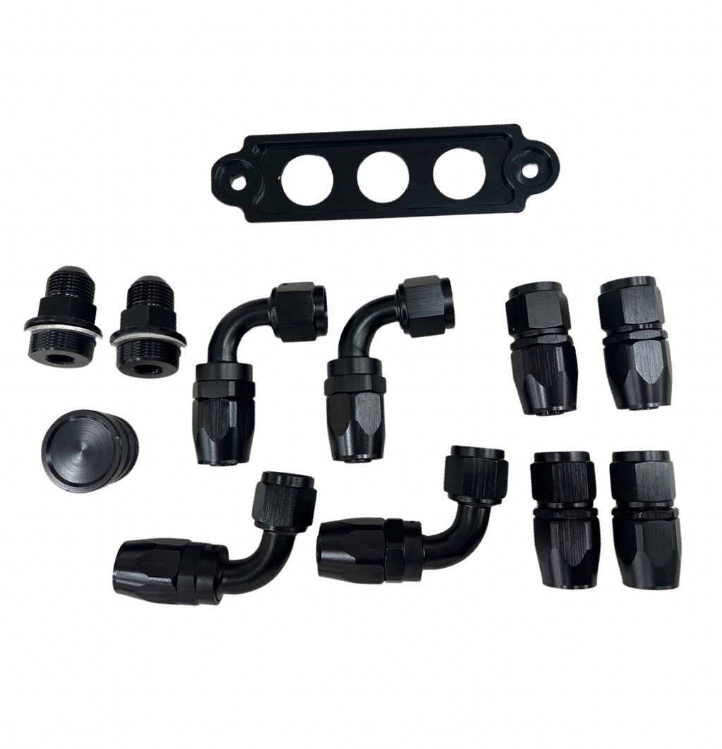Battery Relocation Oil Catch Can For EK EG CRX DC2 Si Type R 4 Port 10AN Hoses - Bull Boost Performance