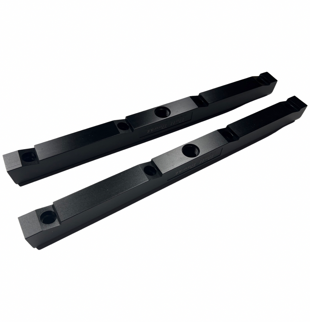 Z893 LS1 / LS6 -8AN high flow BLACK fuel rails w/ fittings & crossover hose for Corvette CTS Camaro - Bull Boost Performance