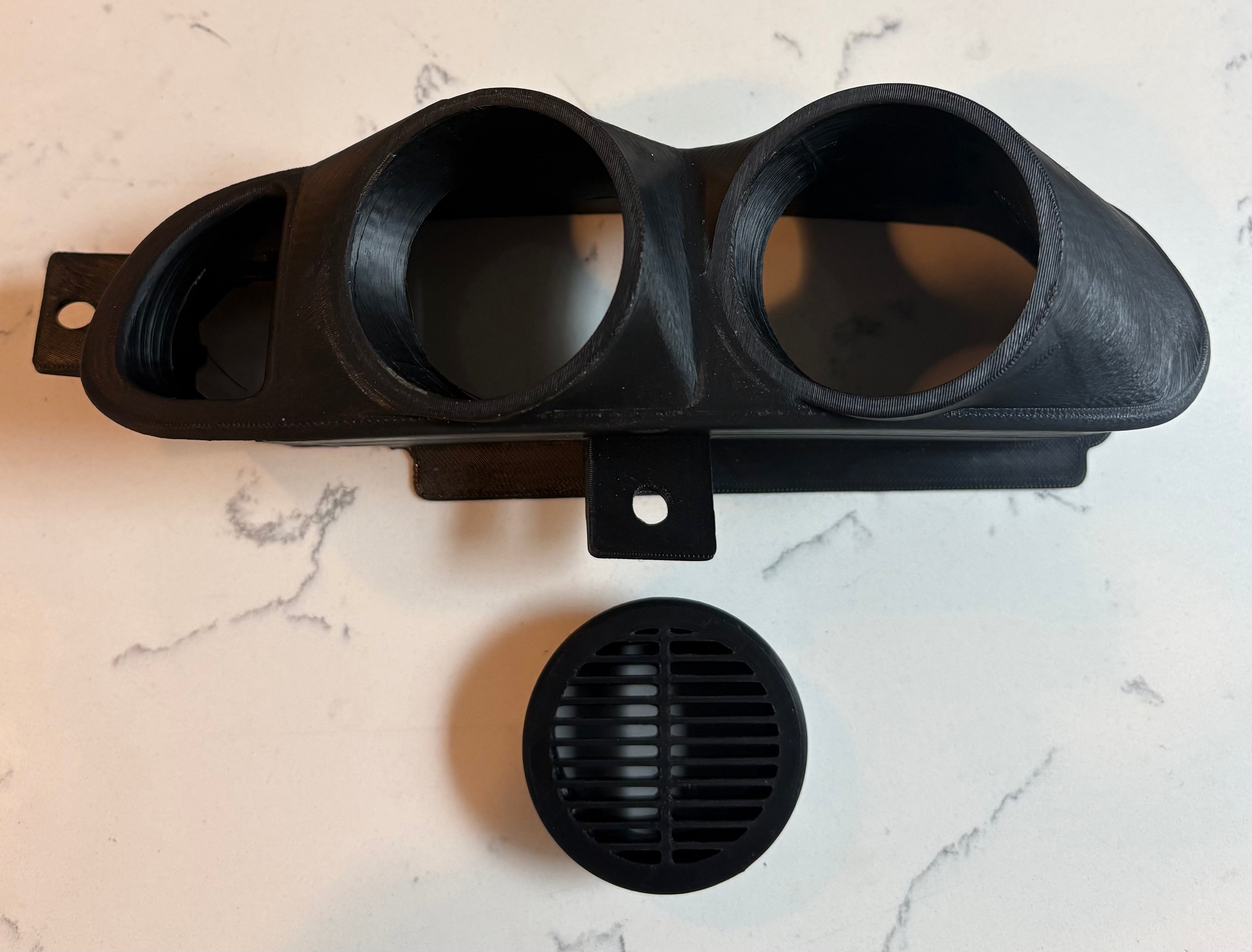 Corvette C5 Center Vent Gauge Pod for Dual 2 1/16" Gauges  by FI Performance
