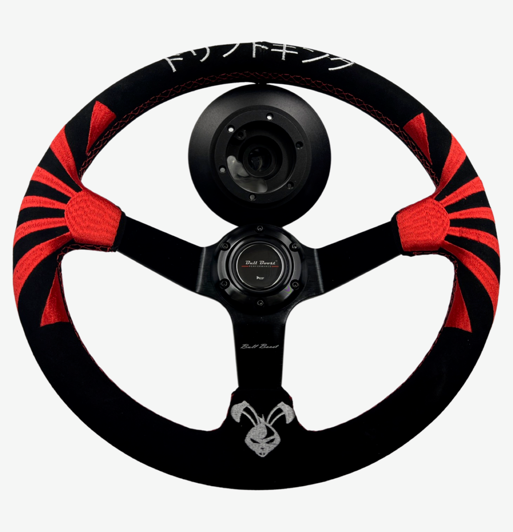 Japan 350mm Steering Wheel + Short Hub Adapter Kit For Mazda Miata RX-7 RX-8 MX-3 MX-6 - Bull Boost Performance