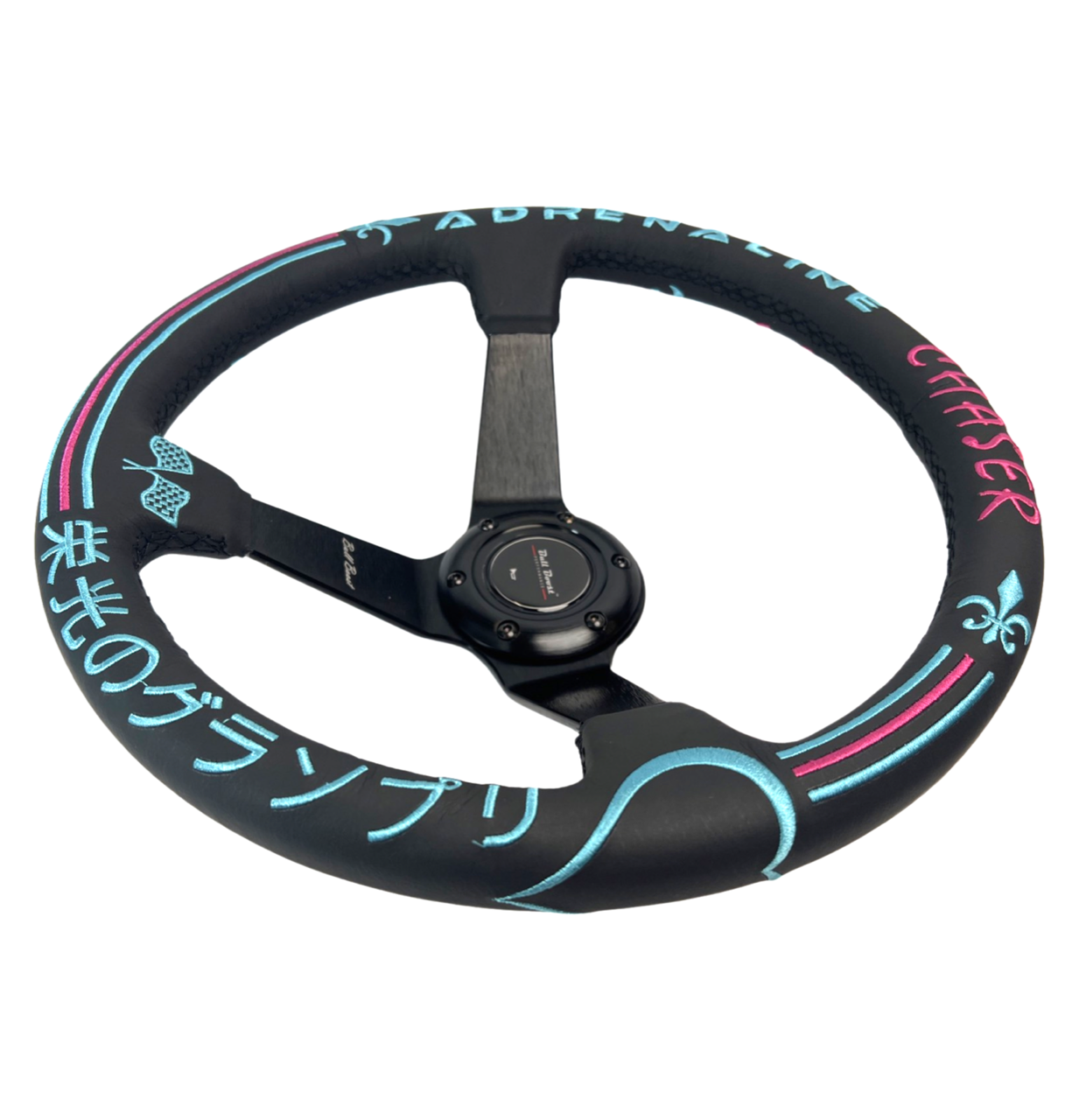 Leather 6-Bolt Deep Dish Racing Steering Wheel + Hub Adapter Boss Kit for Civic, Del Sol, Integra - Bull Boost Performance