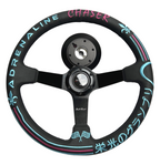 Leather 350mm Steering Wheel + Short Hub Adapter Kit For Ford F150 F350 F450 - Bull Boost Performance