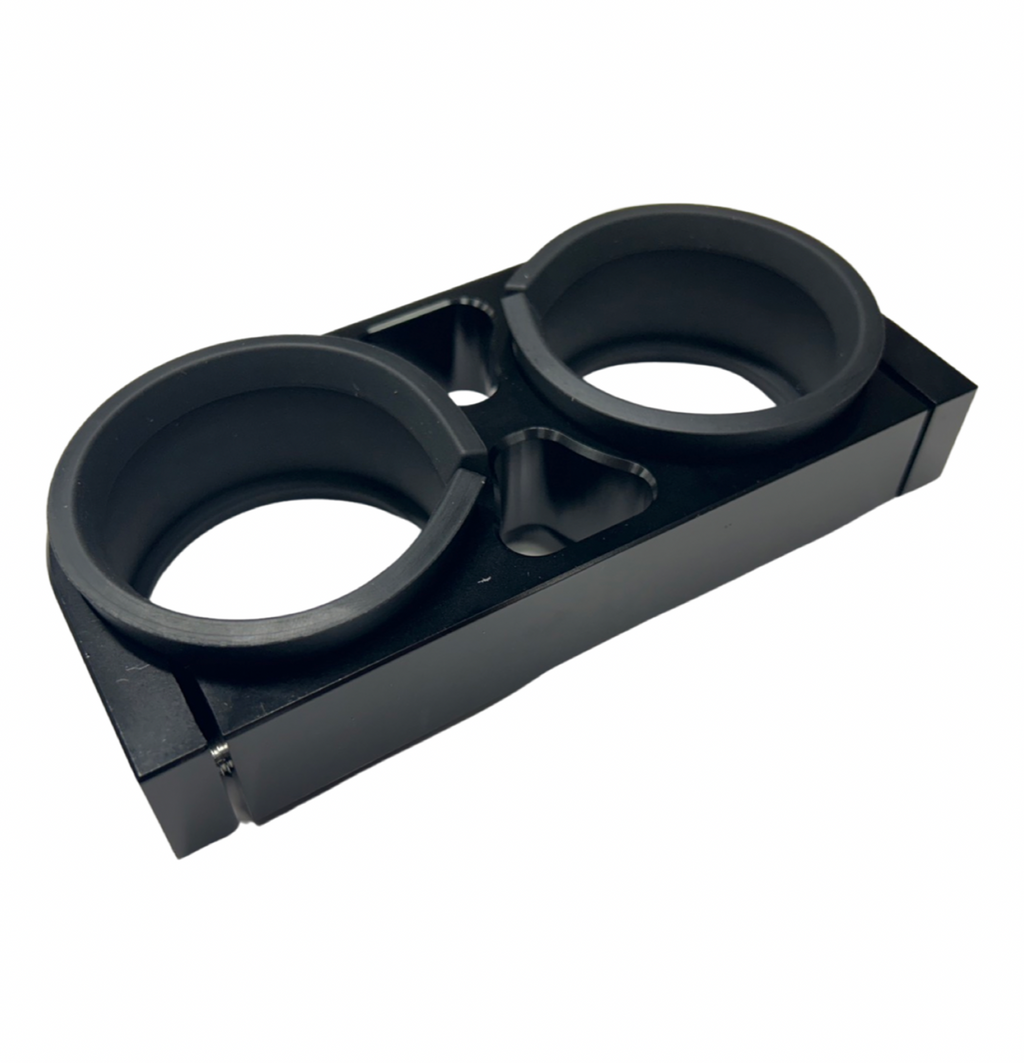 Billet Twin Dual Bosch 044 380lph AEM Fuel Pump Outlet Manifold Mounting Bracket - Bull Boost Performance