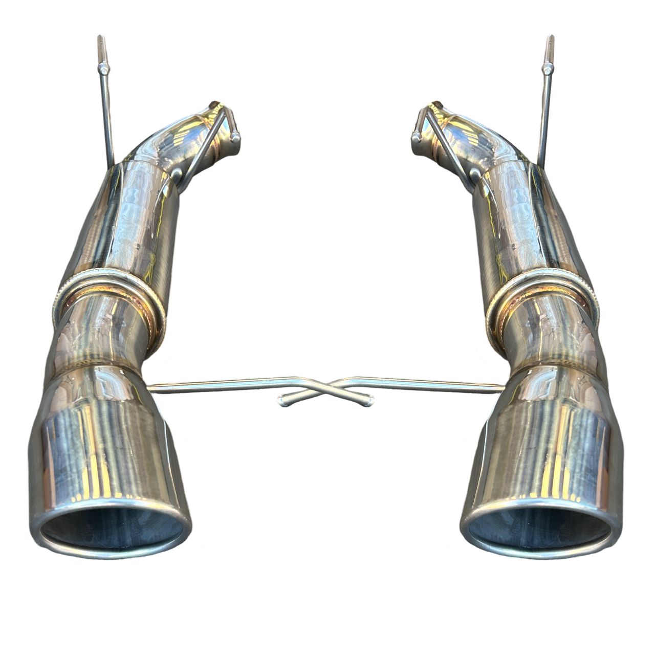 Dual 3" Axle-Back Exhaust w/ 4" Tips for 13-14 Ford Mustang GT 5.0 Coyote V8 - Bull Boost Performance