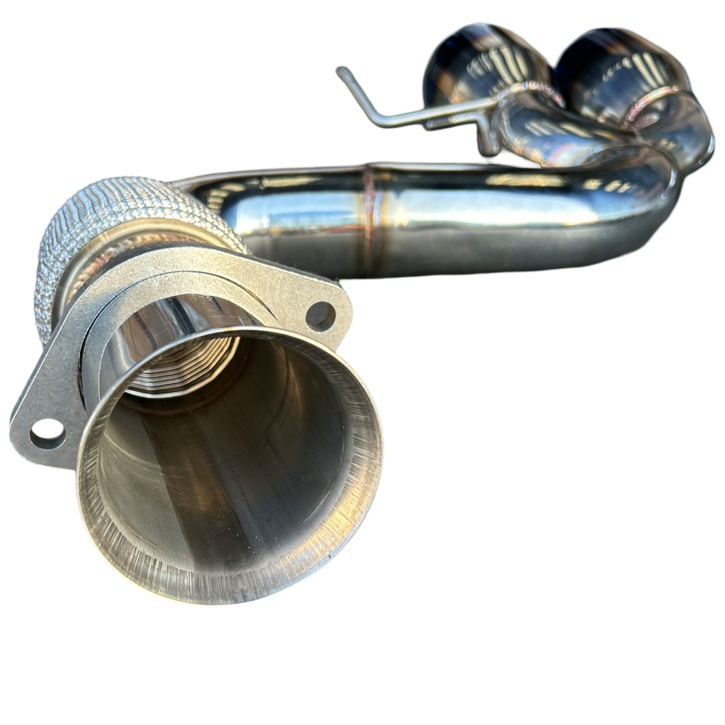 Catback Exhaust for 20-24 Chevrolet Corvette C8 Burnt Tips 6.2L V8 Mandrel 304SS - Bull Boost Performance