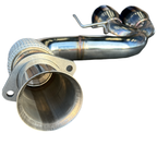 Catback Exhaust for 20-24 Chevrolet Corvette C8 Burnt Tips 6.2L V8 Mandrel 304SS - Bull Boost Performance