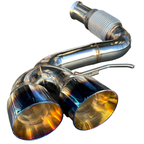 Catback Exhaust for 20-24 Chevrolet Corvette C8 Burnt Tips 6.2L V8 Mandrel 304SS - Bull Boost Performance