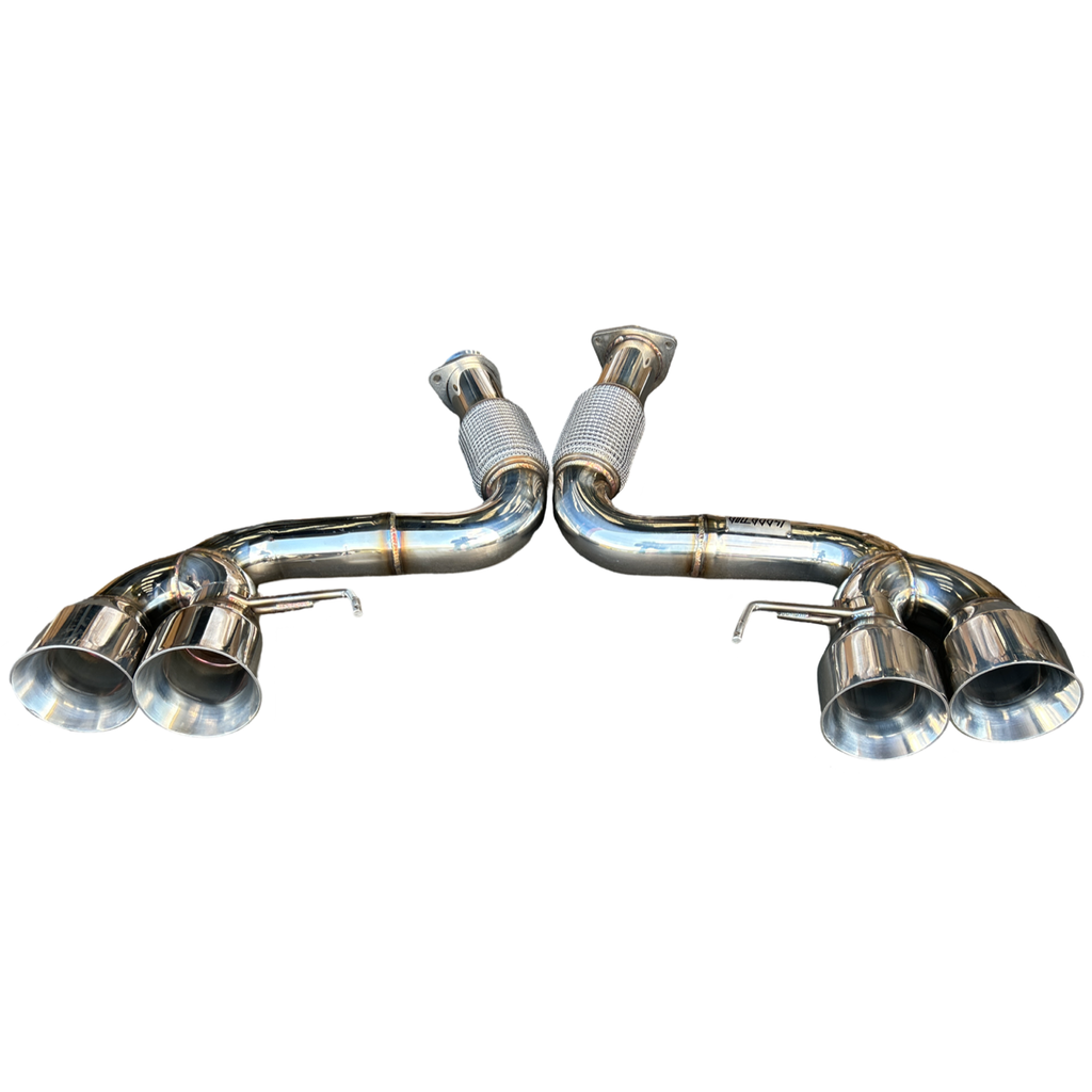 Exhaust for Chevrolet Corvette C8 2020+ Burnt Tips 6.2L V8 3" Catback Exhaust - Bull Boost Performance