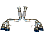 Catback Exhaust for 20-24 Chevrolet Corvette C8 Burnt Tips 6.2L V8 Mandrel 304SS - Bull Boost Performance