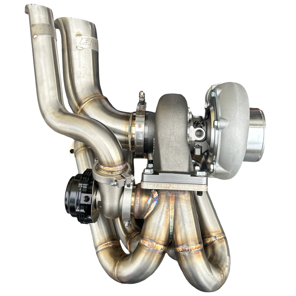 B Series Hood Exit T4 .82 Top Mount Turbo Manifold Kit GSR Si B16 B18 B20 44mm For Civic Si DC2 - Bull Boost Performance