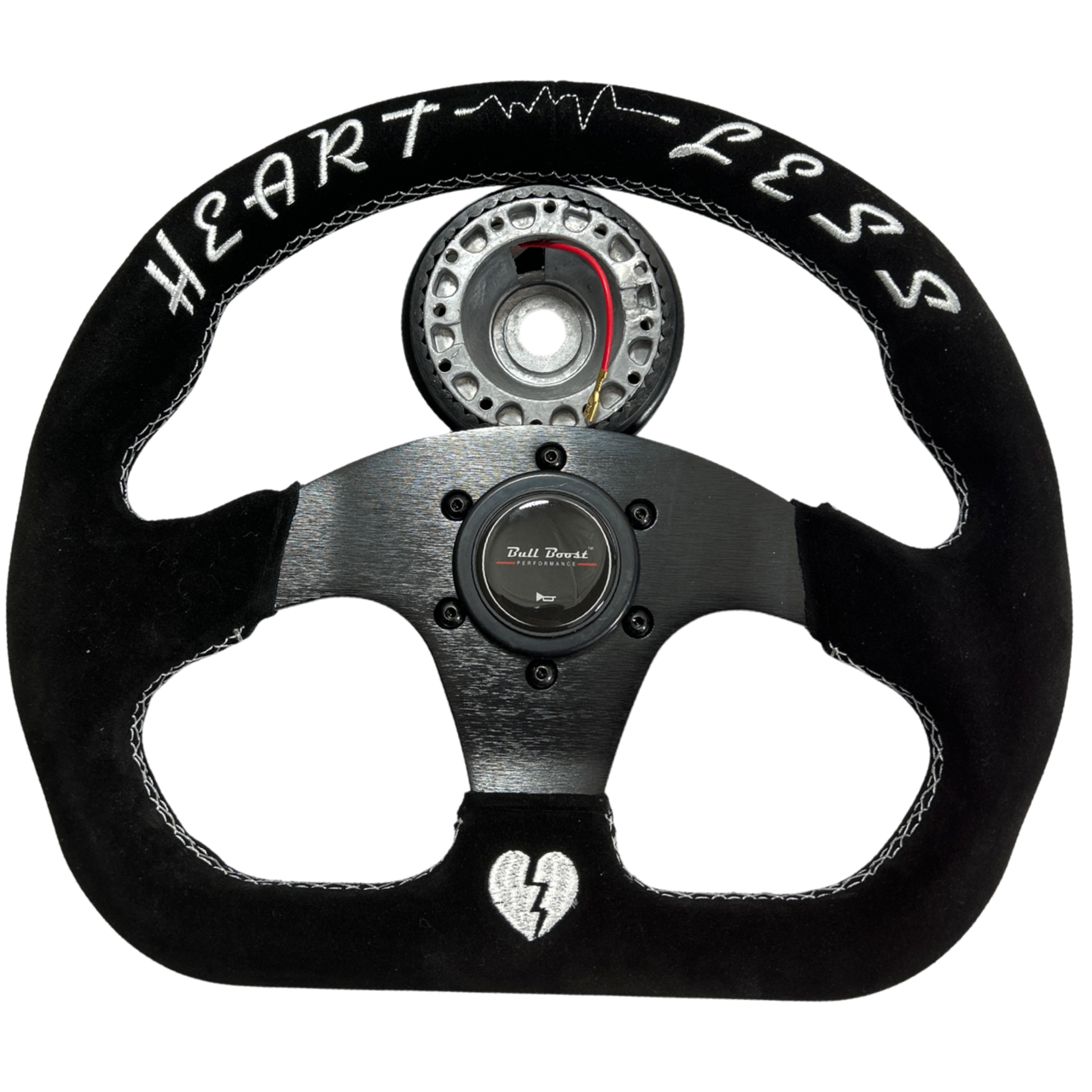 Quadro Flat Racing Steering Wheel + Hub Adapter Boss Kit for Civic, Del Sol, Integra - Bull Boost Performance