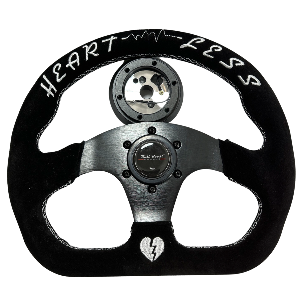 Suede Quadro Style Steering Wheel Short Hub Adapter Kit For 2022+ GR86 Subaru BRZ FRS tC xB xD - Bull Boost Performance