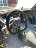 Universal Lightweight Flat Racing Billet 6-Bolt Steering Wheel - Bull Boost Performance