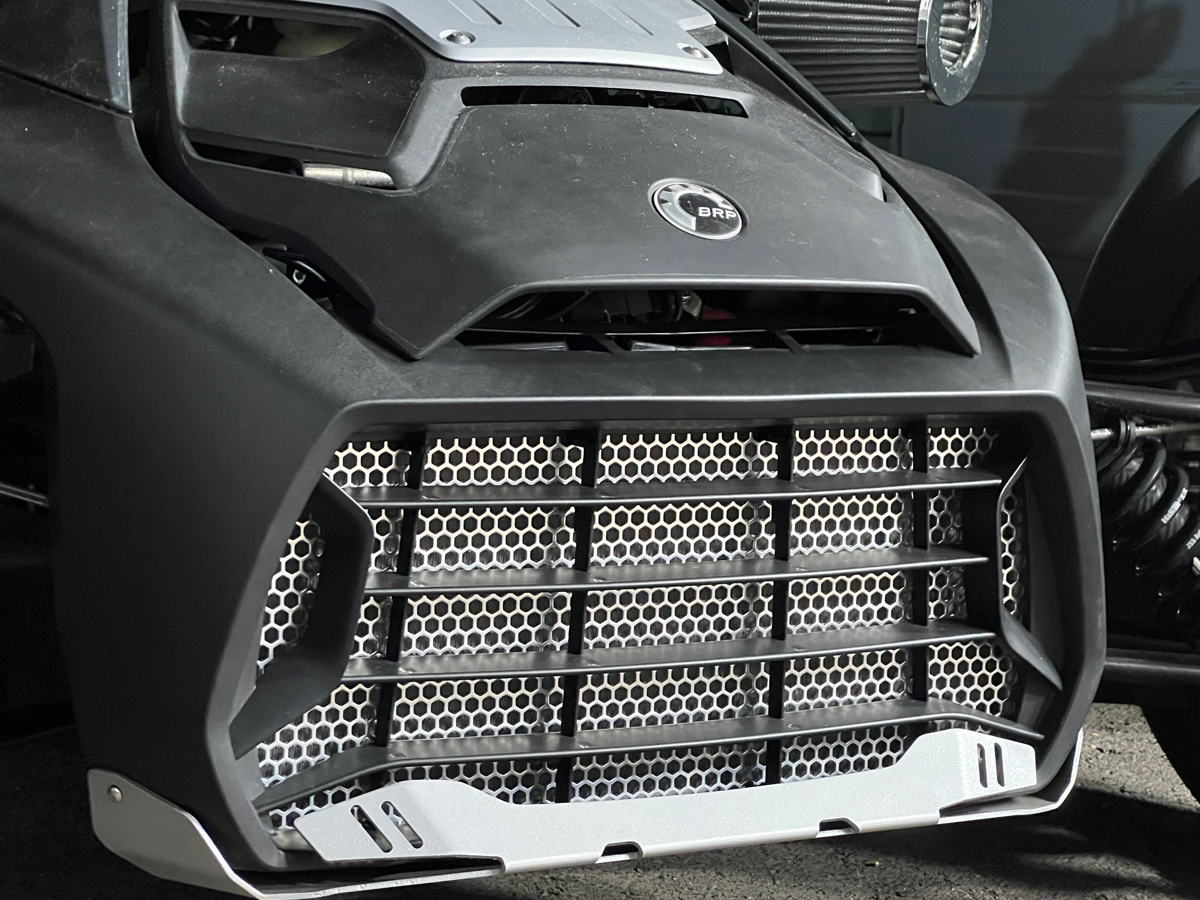 Can am Ryker Aluminum Honeycomb Radiator grill by RLS Exhaust