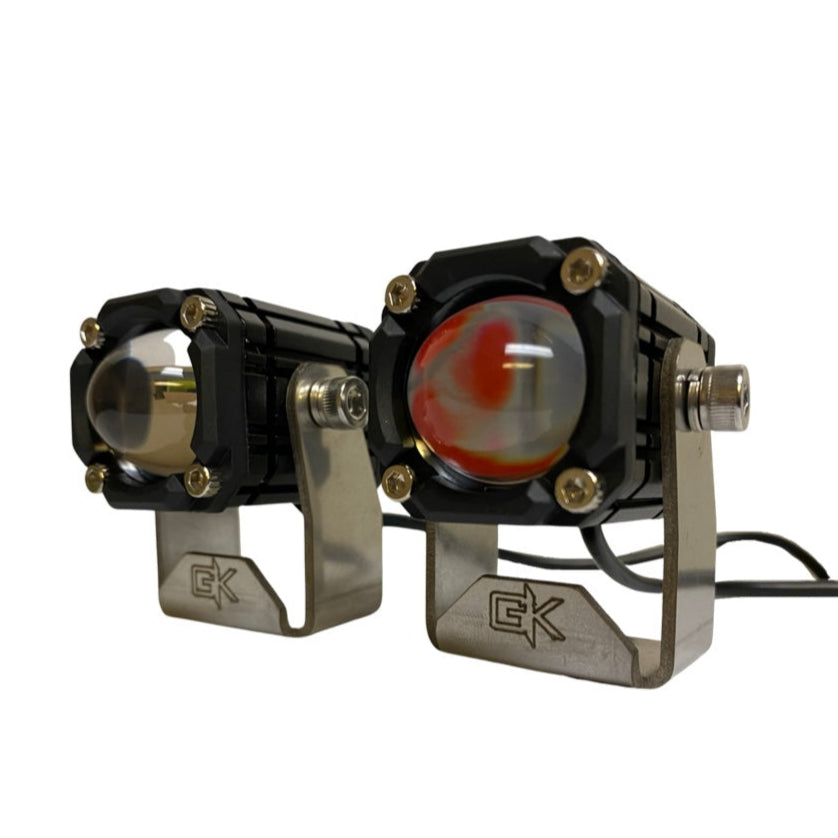 GK "Easy Switch" 3 Function LED Amber/White Pod Lights By Gatekeeper Off-Road