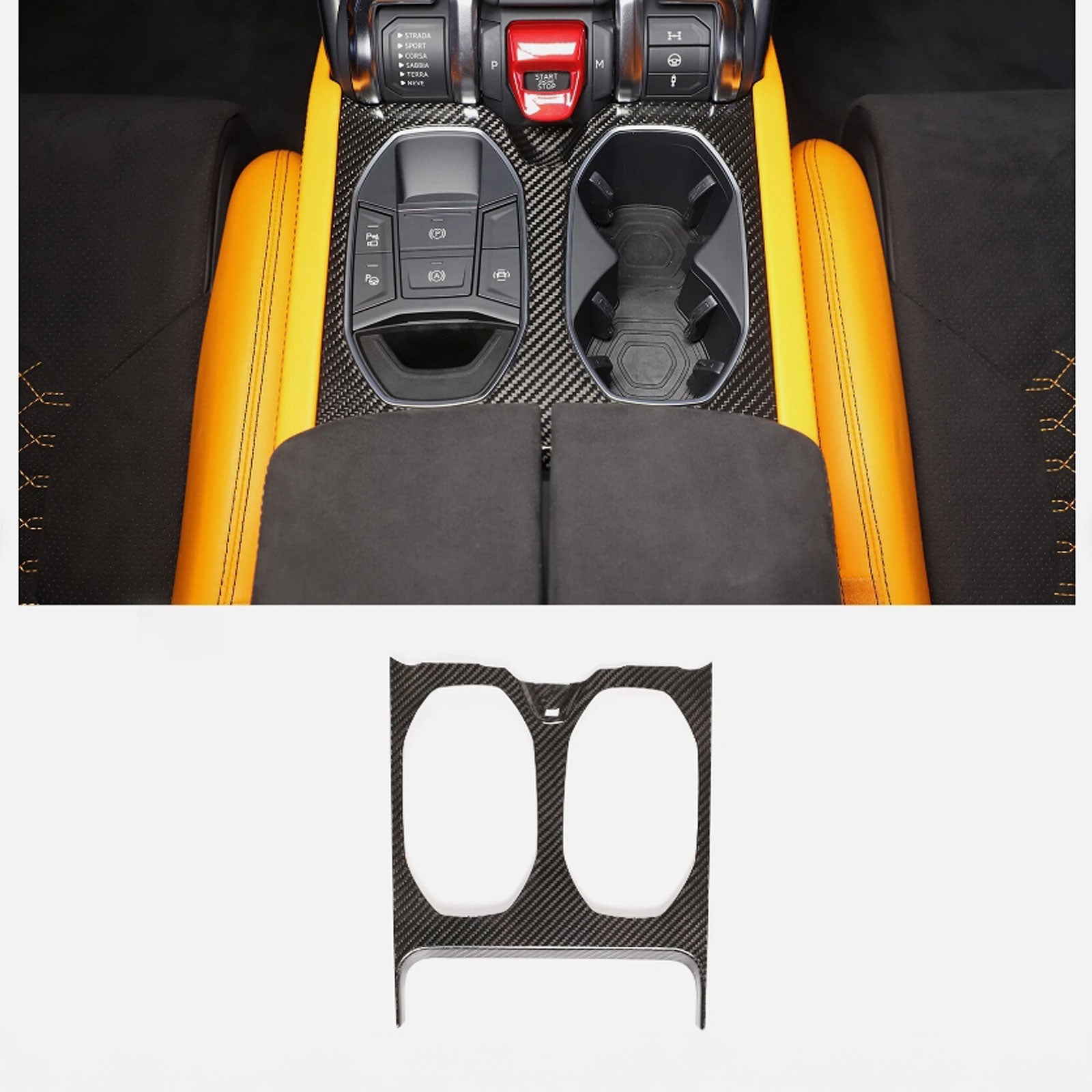 Full Carbon Fiber Interior Trim Cover Set Fits Lamborghini URUS Lambo 2018+ - Bull Boost Performance