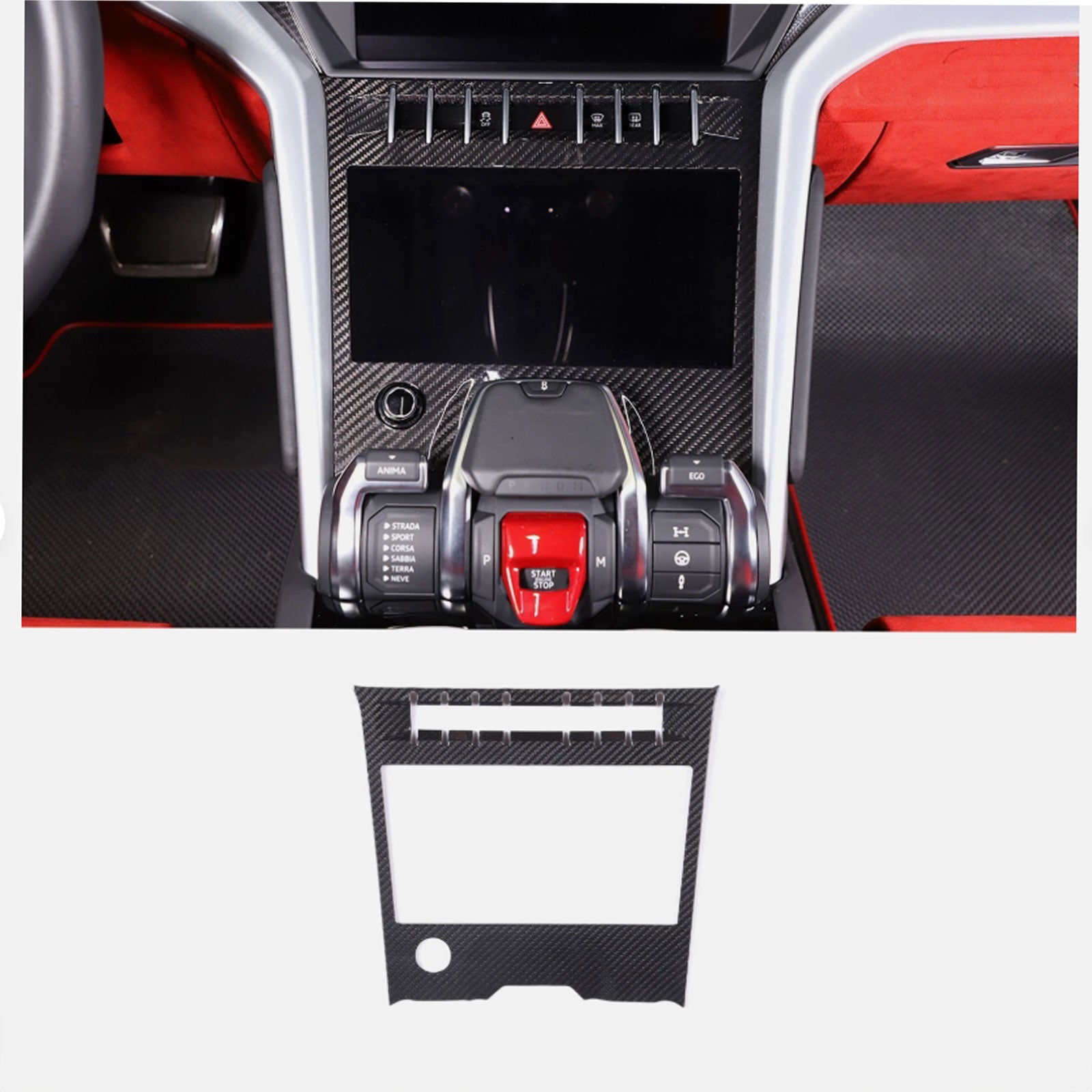 Full Carbon Fiber Interior Trim Cover Set Fits Lamborghini URUS Lambo 2018+ - Bull Boost Performance