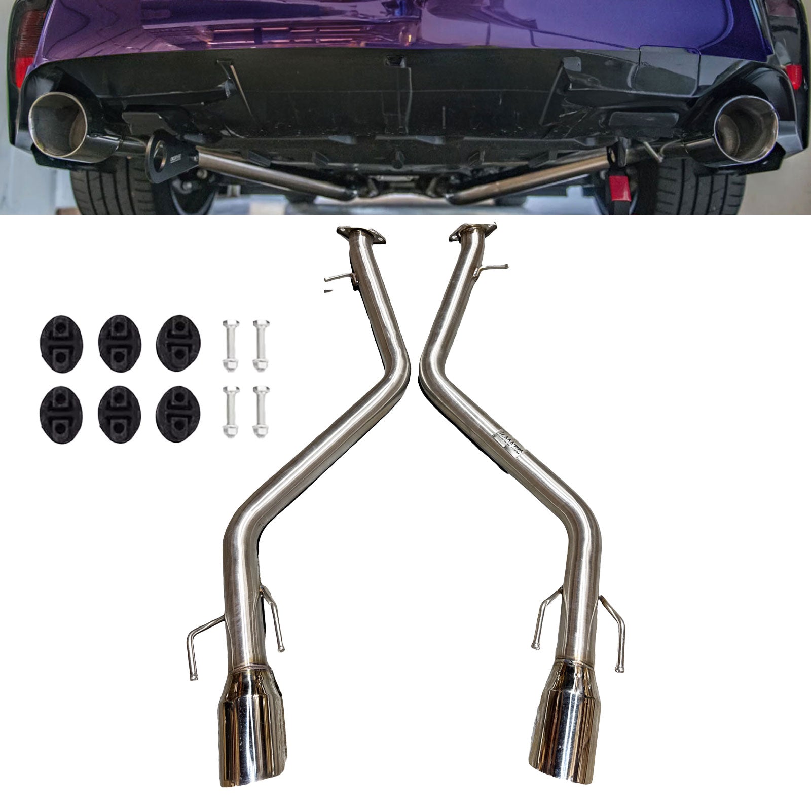 2.5" Axle Back Dual Exit Exhaust for 2021+ Lexus IS300 IS350 304ss Direct Fit US - Bull Boost Performance