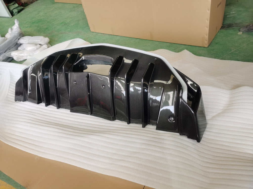SV Style Semi Carbon Fiber Rear Bumper for Lamborghini Aventador LP700 LP720 LP750 - Bull Boost Performance