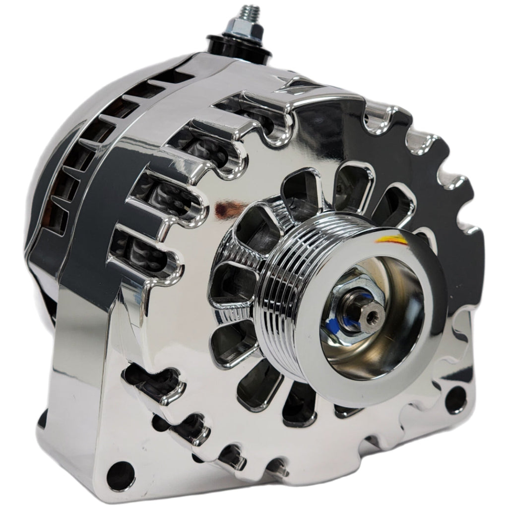 Mechman 240 Amp High Output Alternator 1996-2004 GM Truck 4.3L 4.8L 5.3L 5.7L 6L - Polished Billet