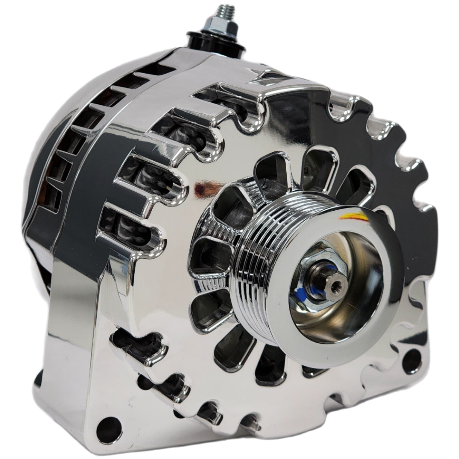 Mechman 170 Amp High Output Alternator 1996-2004 GM Truck 4.3L 4.8L 5.3L 5.7L 6L - Polished Billet