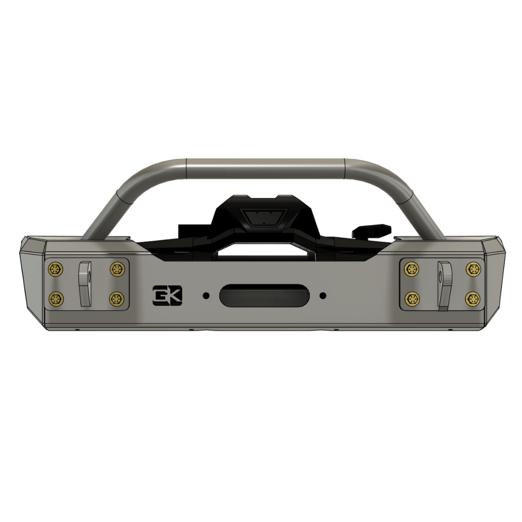 Gauntlet Series Front Stubby Bumper w/Bull Bar Tube for Jeep JK Wrangler (2007-2018)