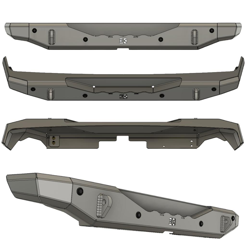 Gauntlet Series Rear Bumper for Jeep JL Wrangler (2018+) By Gatekeeper Off-Road