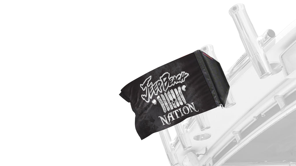 Jeep Beach Nation 12"x18" Forever Wave Flag for Boats