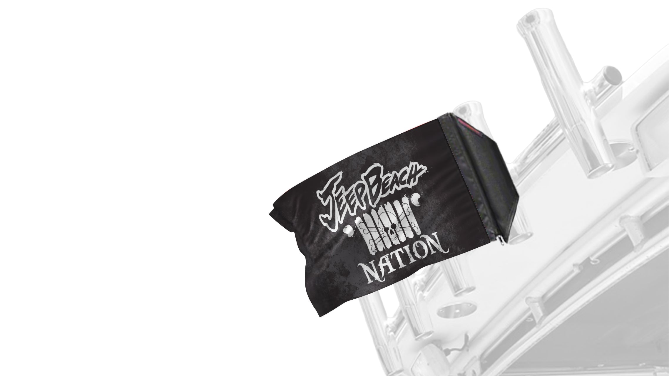 Jeep Beach Nation 12"x18" Forever Wave Flag for Boats