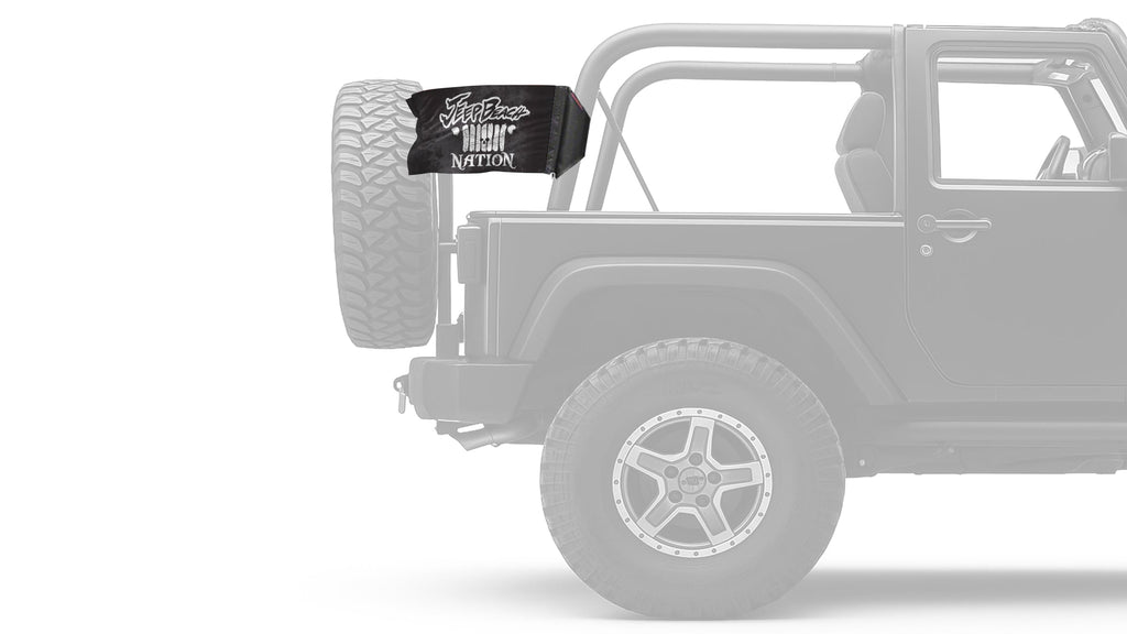 Jeep Beach Nation 12"x18" Forever Wave Flag for Jeep Wrangler JKU 4-Door 2007-2018