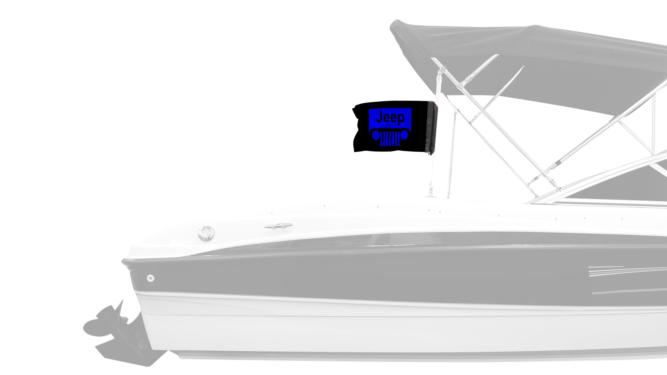 Jeep Grill 12"x18" Forever Wave Flag for Boats